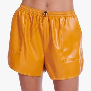 STAUD Veneto faux-leather shorts Sz M